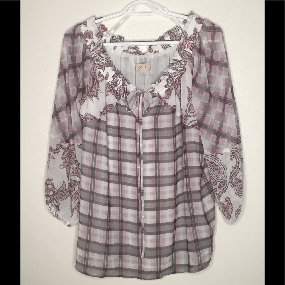 Loft Patchwork Patterned Blouse - Picture 5 of 8